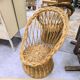 Fauteuil vintage enfant en osier tressé