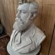 White marble bust of a male portrait – 19th century.