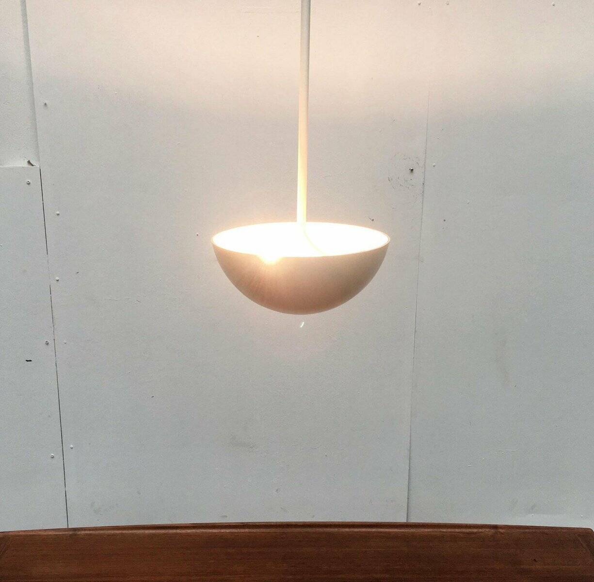 Mid-century modern style fiberglass pendant light, 1960s, set of 2.