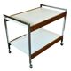 60s 70s serving trolley dinette made of teak & chrome Danish Modern Design