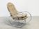 Rocking chair chromé avec le tissu original