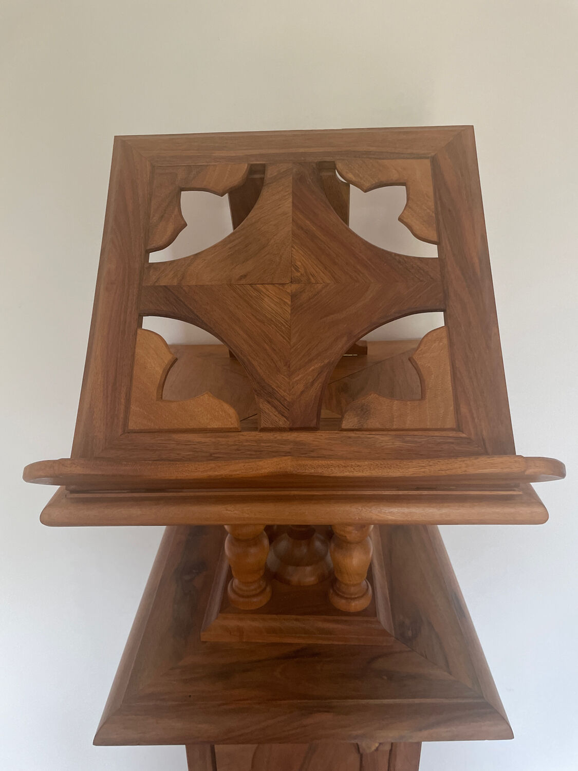 Walnut wood lectern