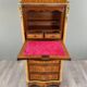Marquetry Drop-Leaf Secretary, Louis XV Style, 19th Century