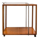 Wooden and chrome-plated metal bar cart, 1950s