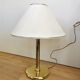 Vintage Brass Table Lamp with Fabric Shade, Mid-Century Bedside Light