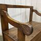 19th century fir fireplace bench