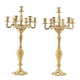 Pair of candelabra, in Louis XV style, in gilded bronze.