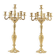 Pair of candelabra, in Louis XV style, in gilded bronze.