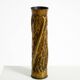 Unique large brass vase in a Brutalist design, handcrafted in December 1975