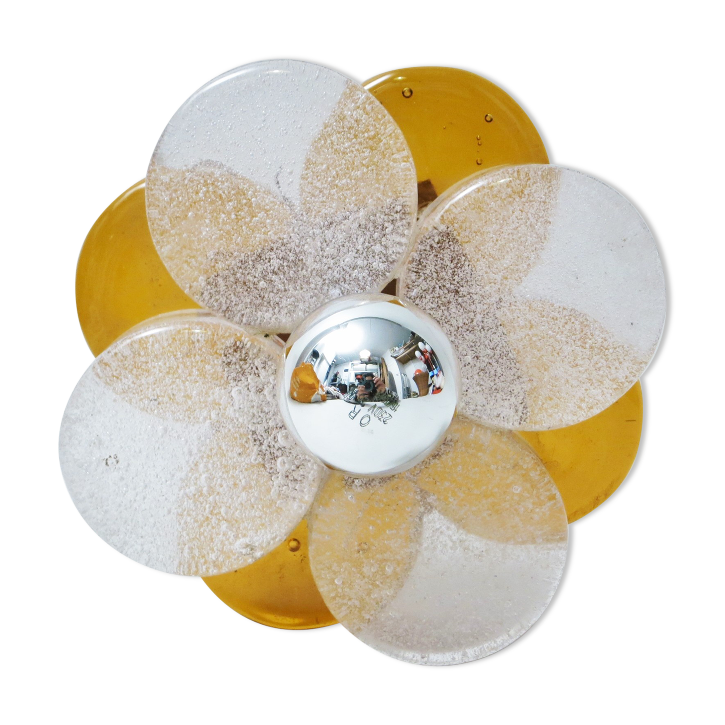 Wall light Fleur Albano Poli Poliarte 1970