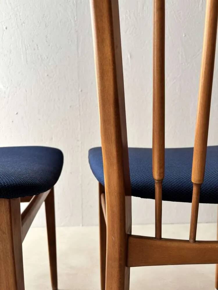 Vintage set of dining chairs with new upholstery, 60 dining.