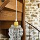 Suspension moderne globe en verre vintage