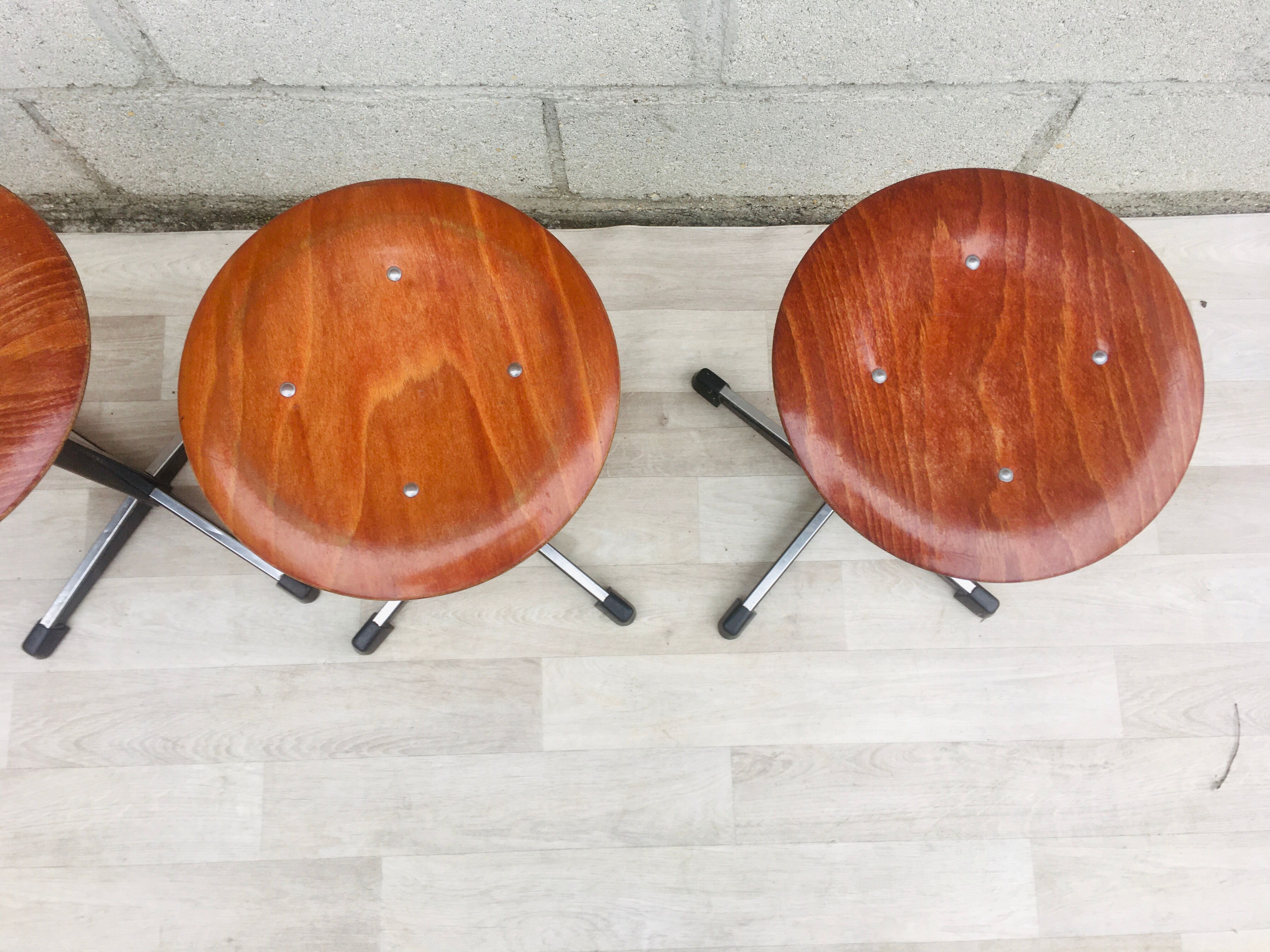 Set of 4 vintage Eromes stools