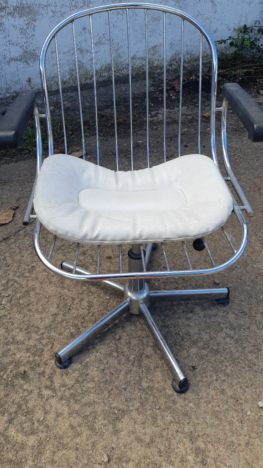 Vintage chrome armchair