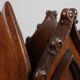 Neo-Gothic Oak Umbrella Stand with Sculptural Carving, France, 19th Century