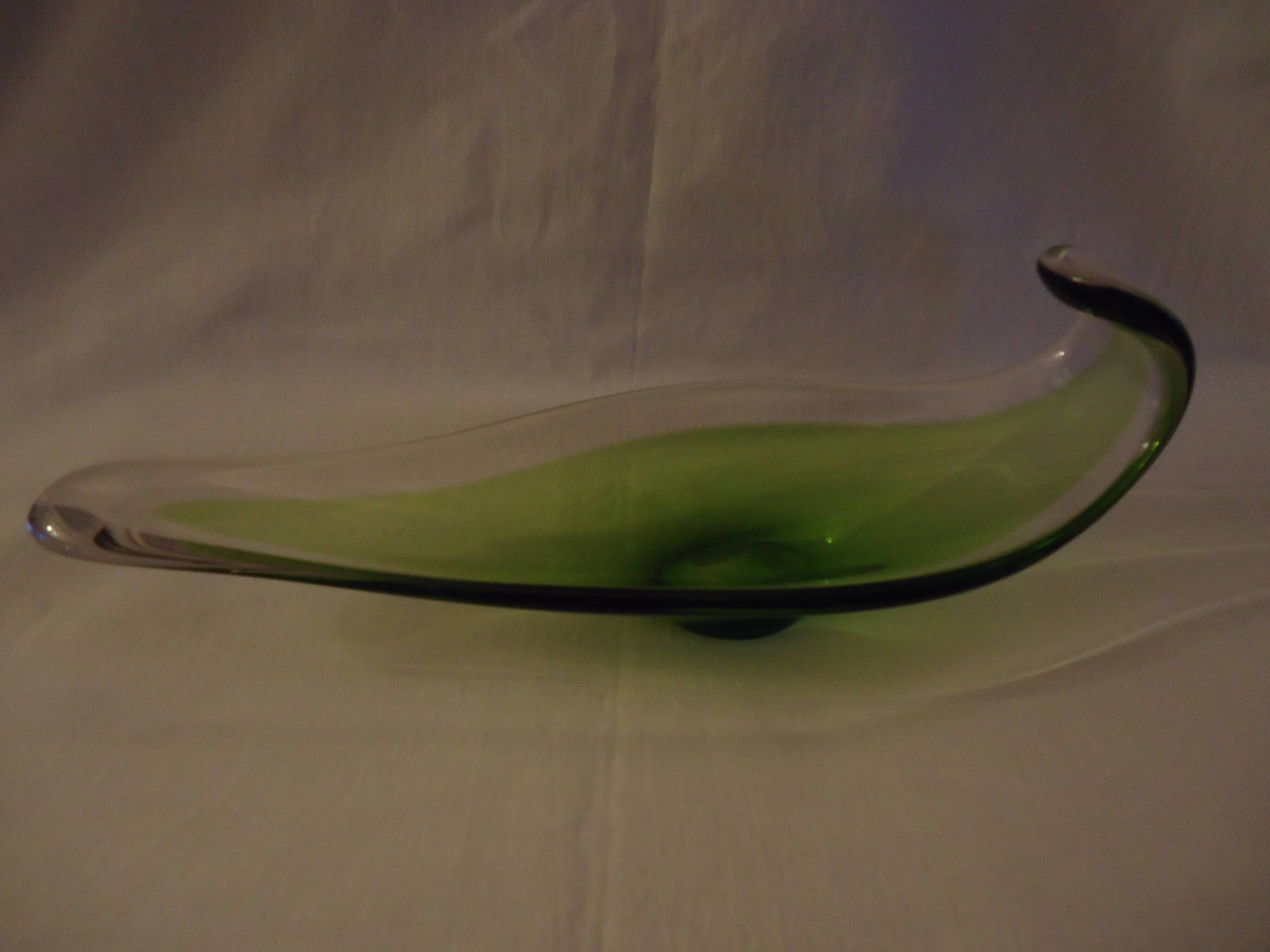 Green gradient Cristal de Bayel pocket bowl