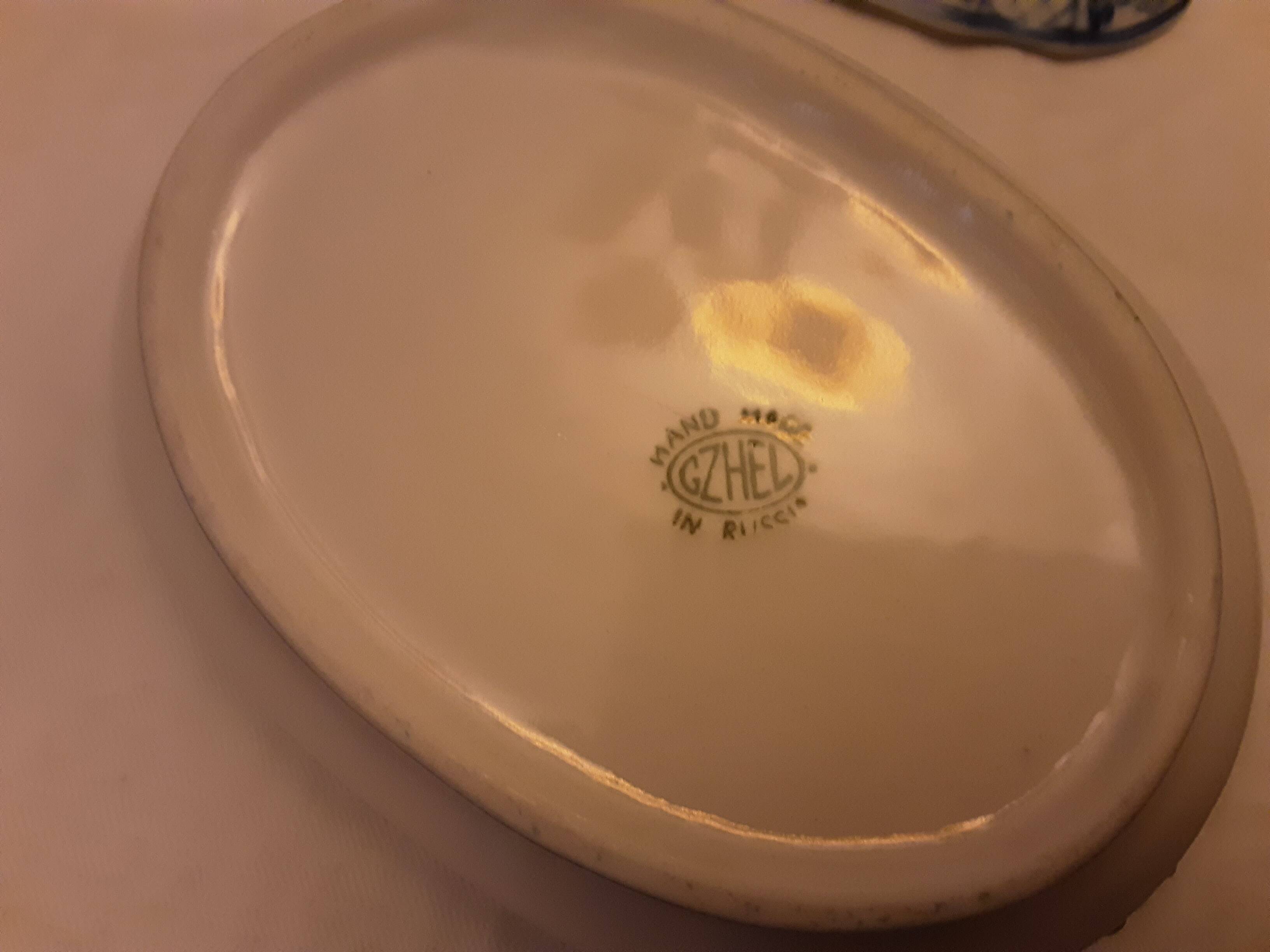 Gzhel porcelain sauce boat russia