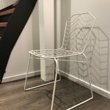 Chair white metal
