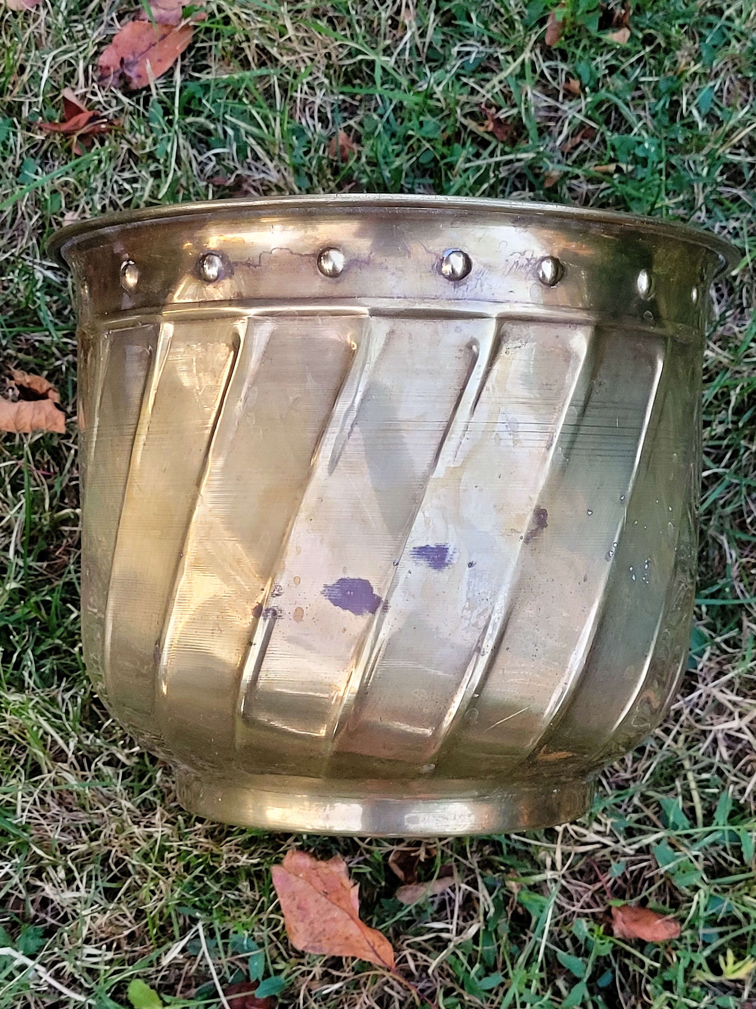 Pair of brass pot cover