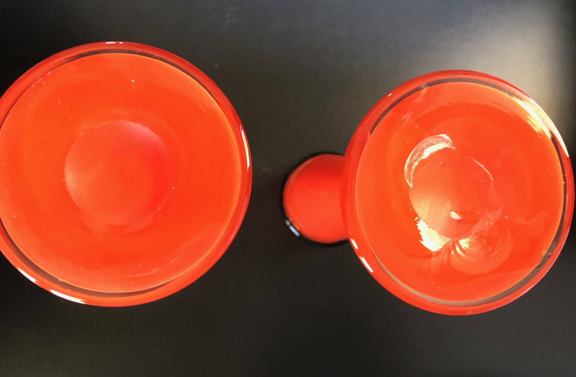 Pair of narrow-necked (or tulip-shaped) vases, 1970s