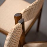 4x Scandinavian beechwood chairs, 1960s