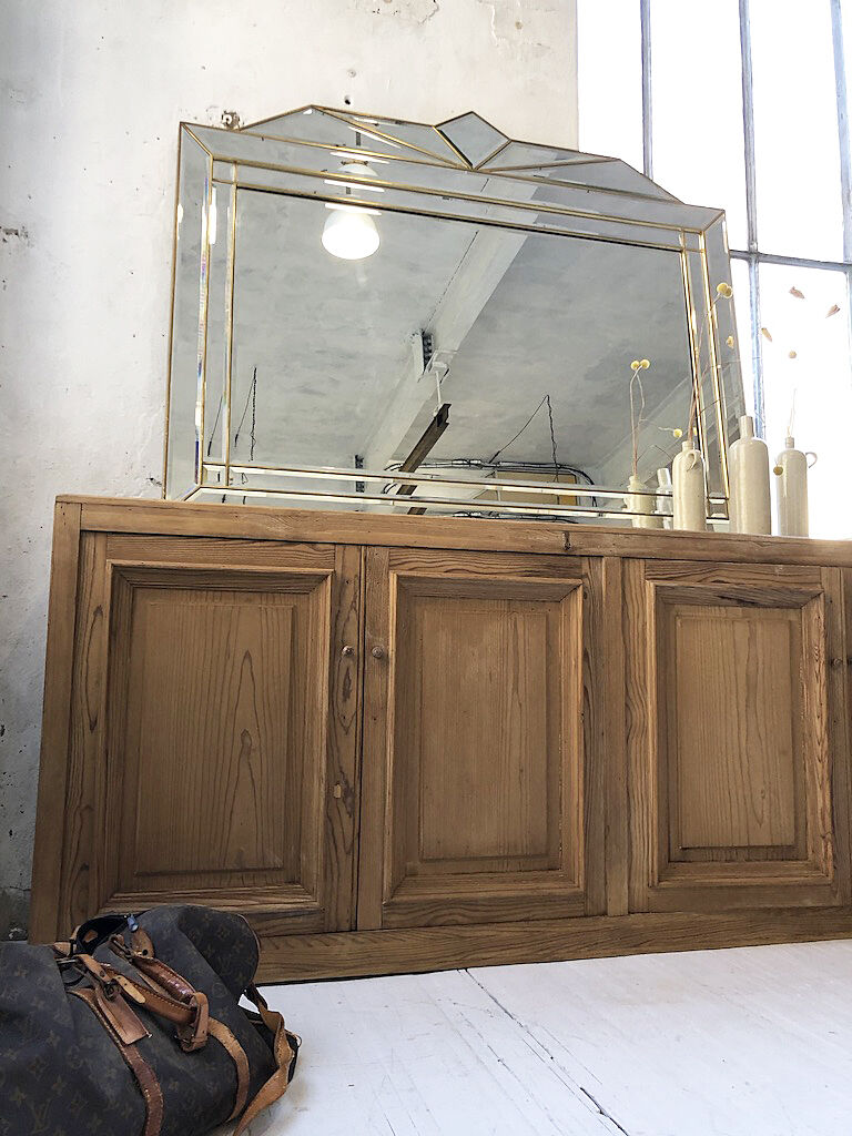 Italian design milked gold mirror