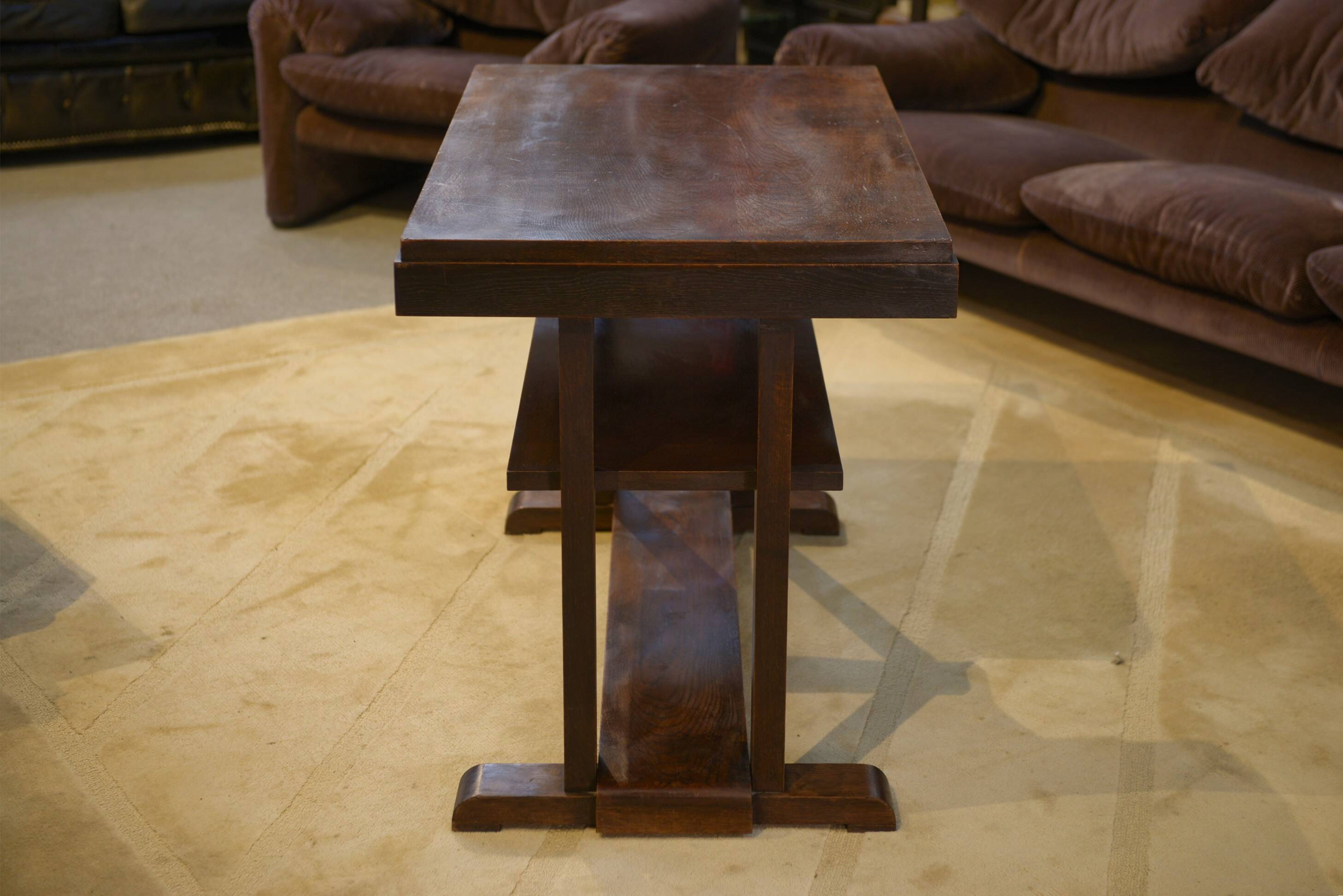Oak console/side table from the 1940s.