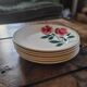 6 Vernon pattern dinner plates, 1940s