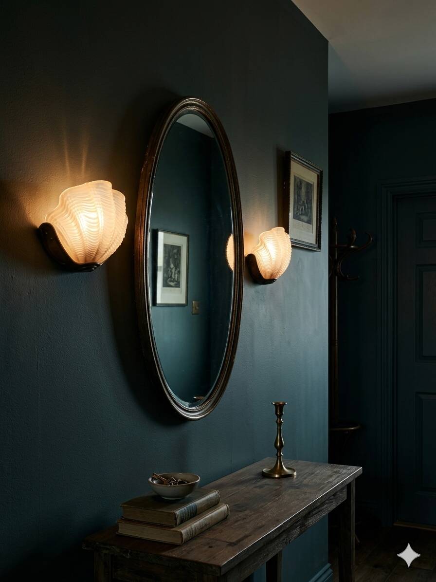 Pair of shell wall lights Art Deco 1930