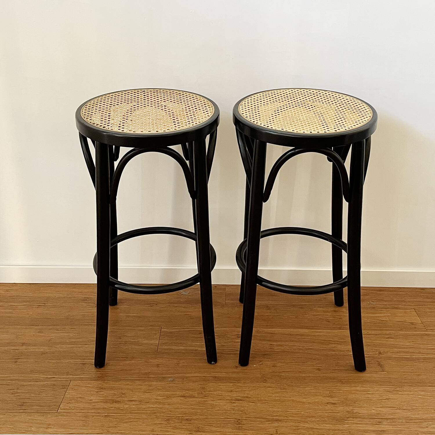 Pair of bistro style bar stools