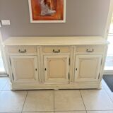 Buffet vintage en bois beige