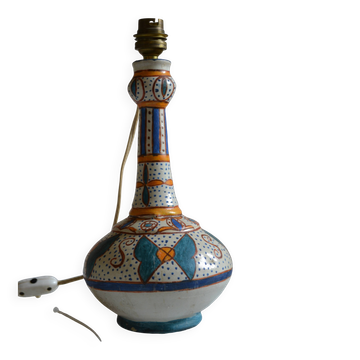 Pied de lampe céramique ancienne Maroc Fez