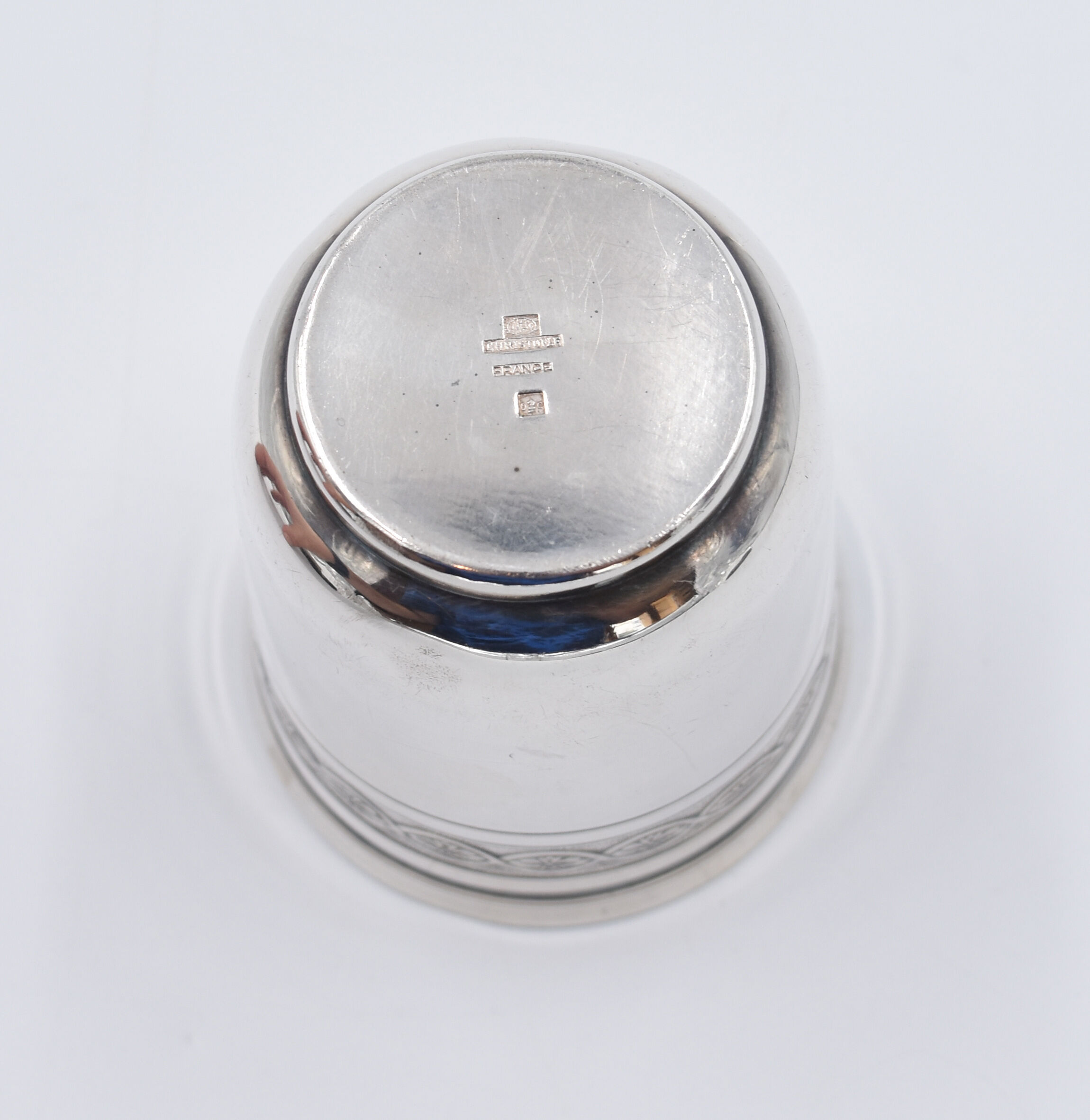 Timbale Christofle in silver metal model villeroy