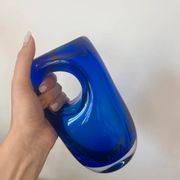 Magnifique vase vintage murano bleu