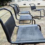 4 Cantilever Mart Stam chairs from the 80s S33 and 1 armchair s34