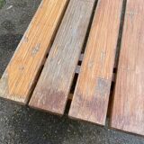 Vintage solid wood farm bench, 115cm
