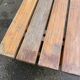 Vintage solid wood farm bench, 115cm