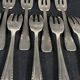 Set of 12 Vintage Design Silver Metal Dessert Cake Forks 1