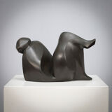 Abstract bronze female sculpture by Francine Govers, 1990s