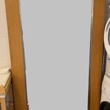 Large mirror with wide oak border