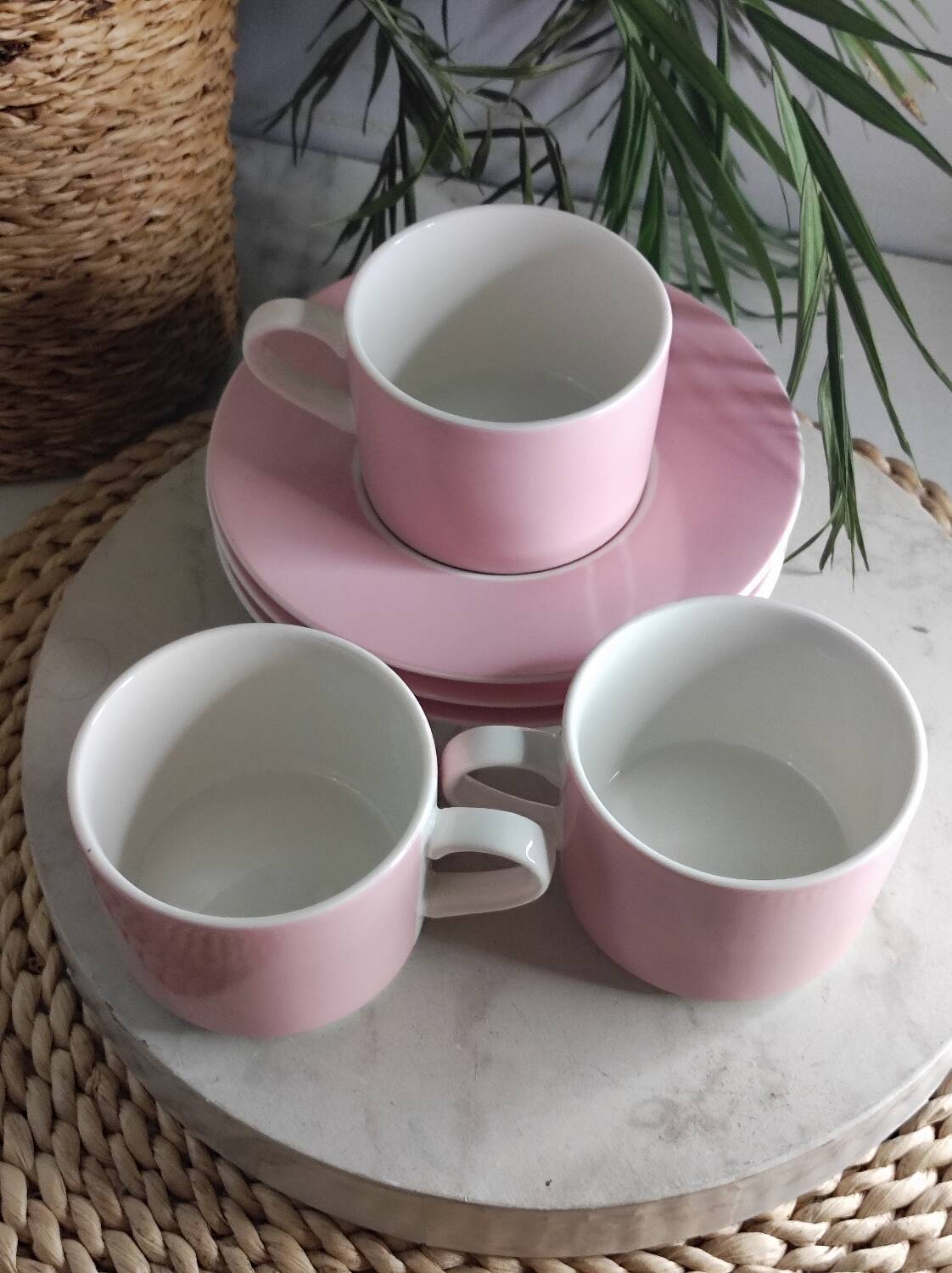 Pink coffee set 6