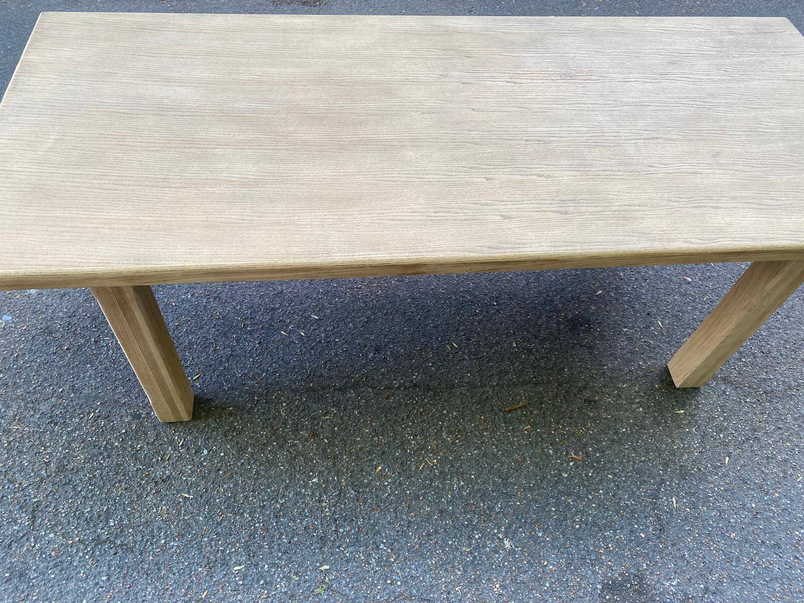 Table à manger de ferme décapée en chêne 1950 - 210cm