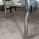Dining table in chromed steel and smoked glass top, 1969