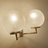 Pair Vintage Bubble Glass Wall Lights
