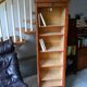 1950s curtain cabinet oak storage unit