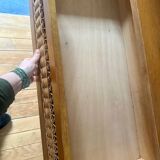 Vintage rattan and wood chest of drawers