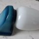 Scandinavian wall lamp in opaline globe and polycarbonate base 70s