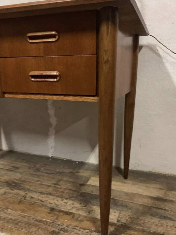 Scandinavian teak desk from the 1960s, length 110 cm