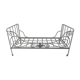 Forged iron bed