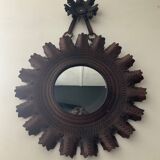 Vintage leather mirror